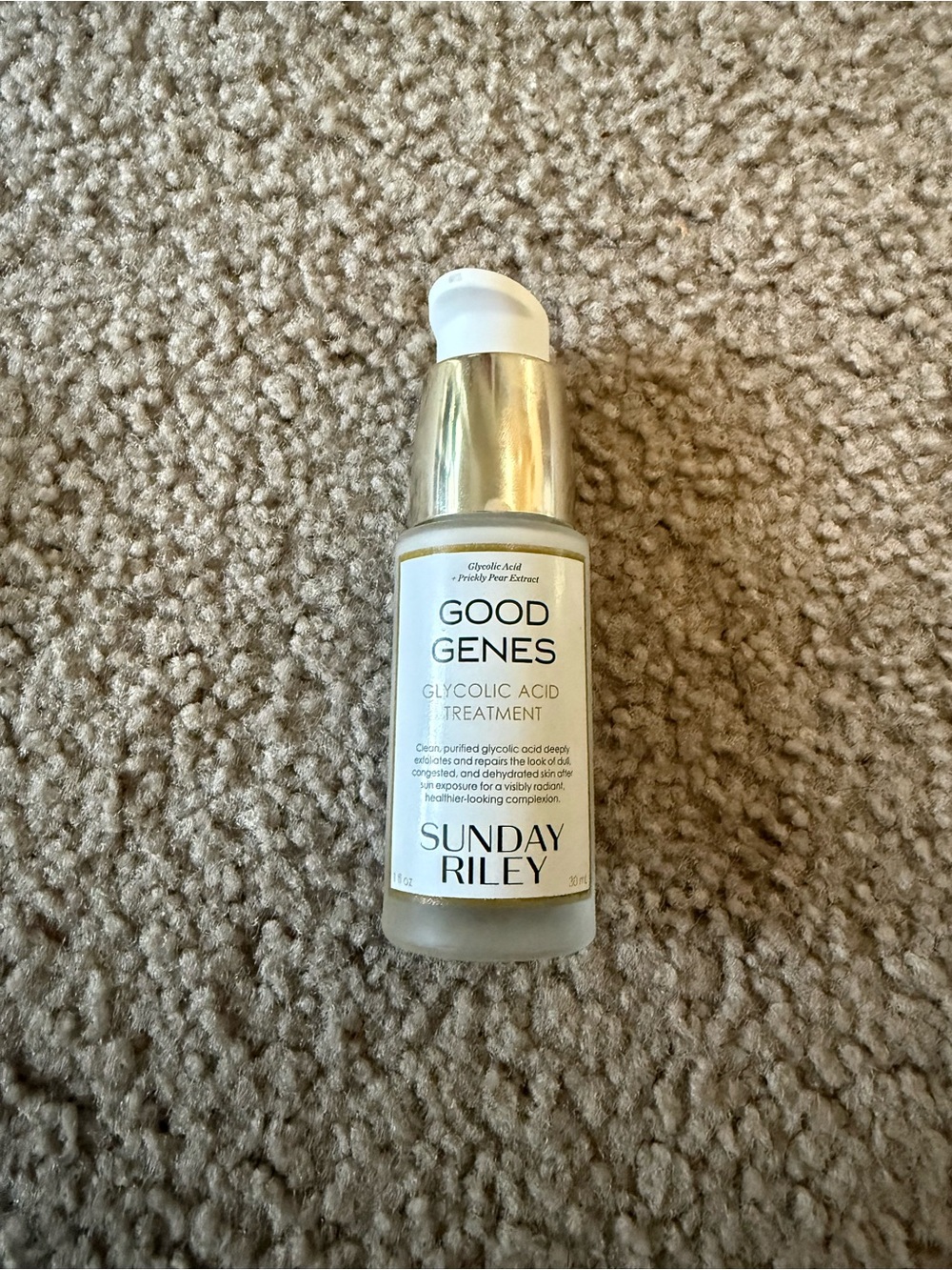 Sunday Riley Good Genes Glycolic Acid Treatment — White and Gold Bottle